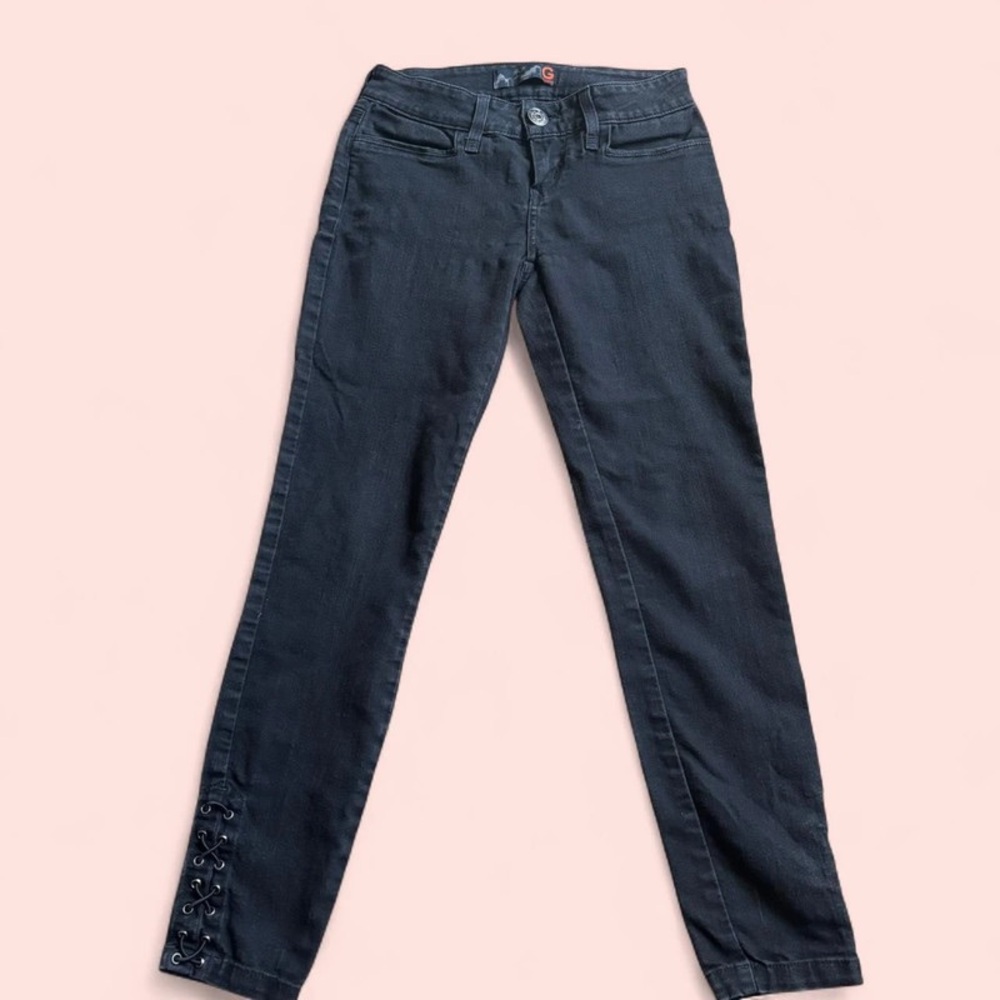 Guess Women's Charcoal Straight Leg Jeans